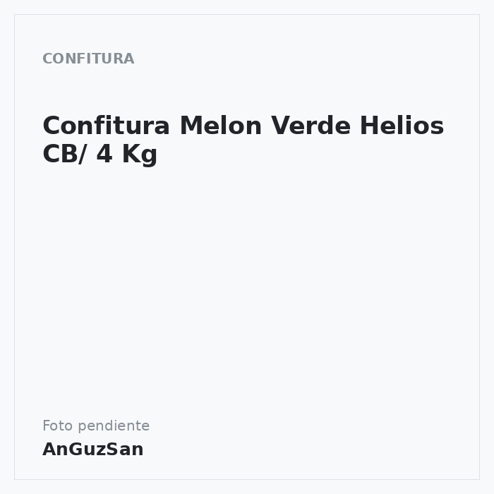 Confitura Melon Verde Helios CB/ 4 Kg