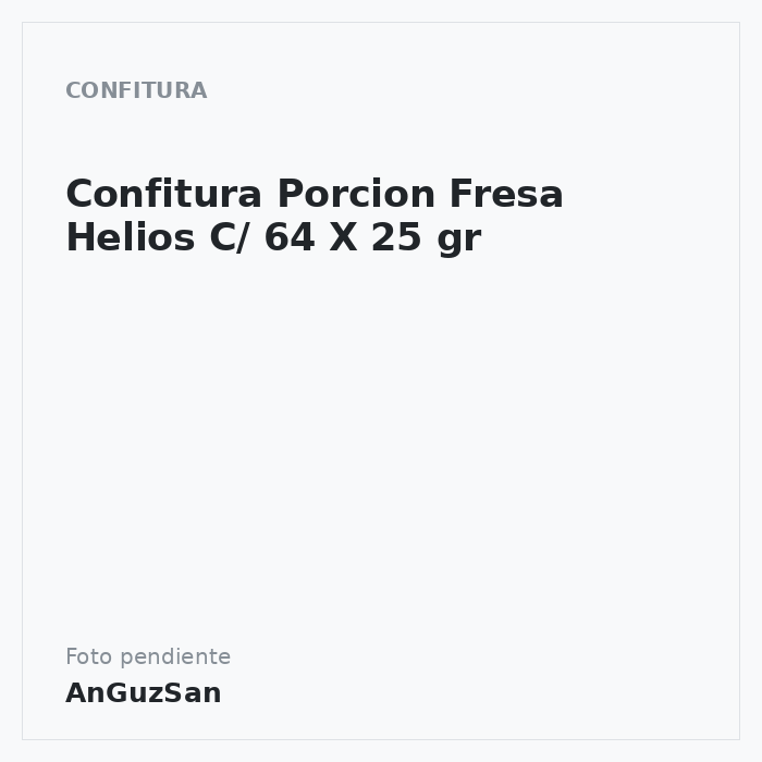 Confitura Porcion Fresa Helios C/ 64 X 25 gr