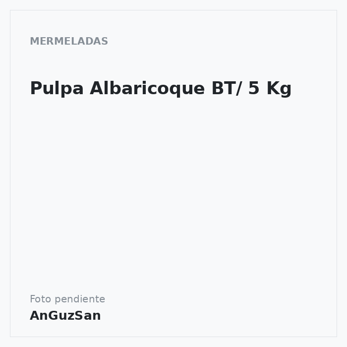 Pulpa Albaricoque BT/ 5 Kg