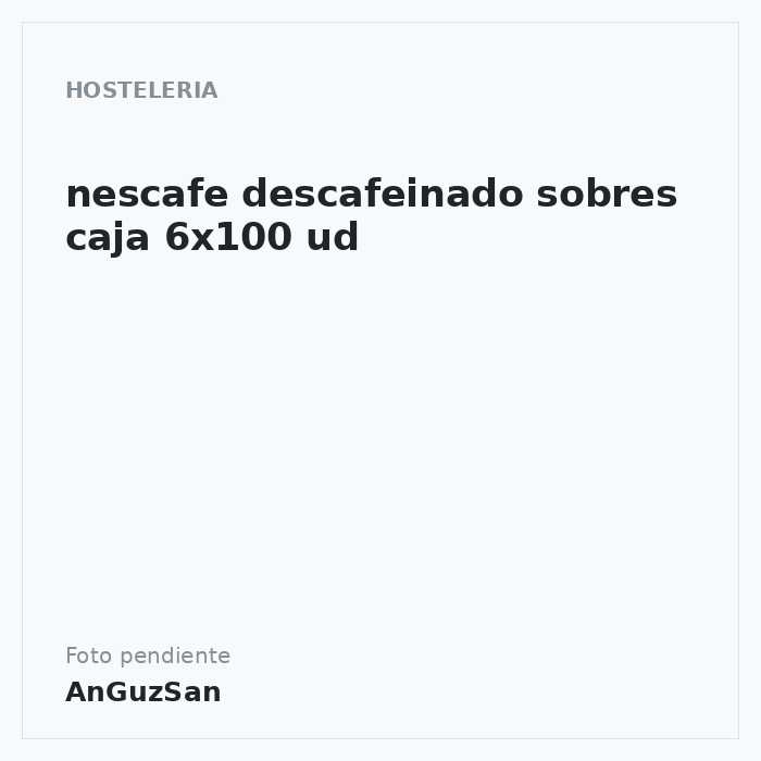 nescafe descafeinado sobres caja 6x100 ud
