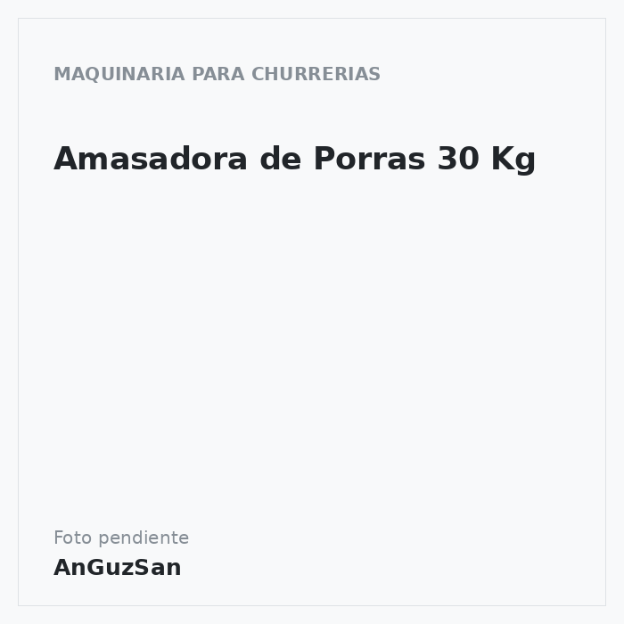 Amasadora de Porras 30 Kg