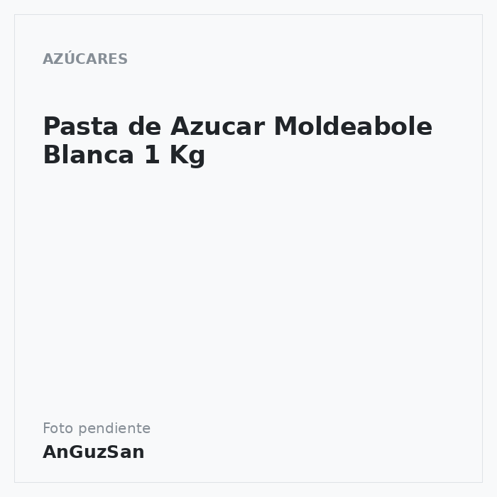 Pasta de Azucar  Moldeabole Blanca 1 Kg