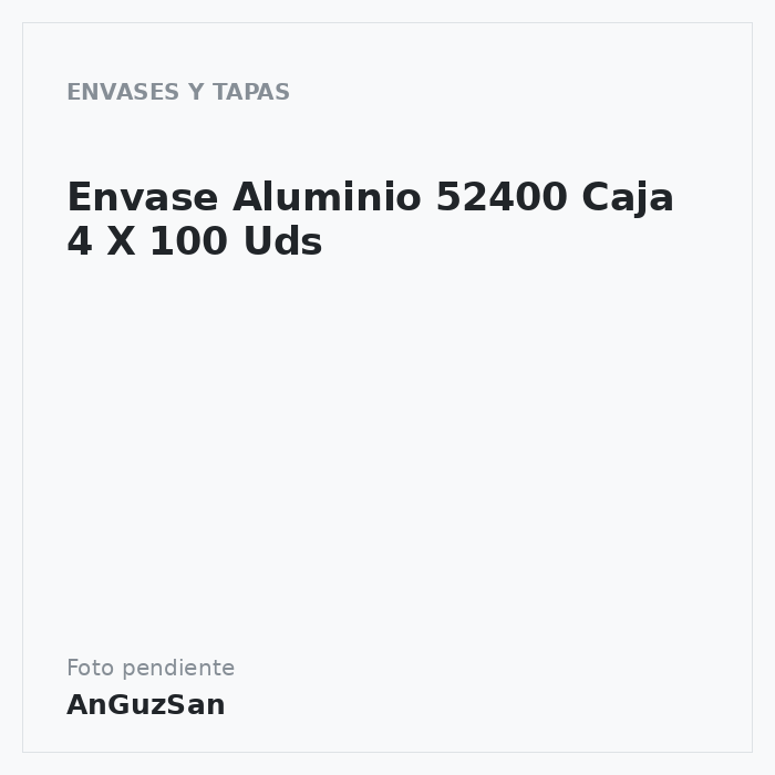 Envase Aluminio 52400 Caja 4 X 100 Uds