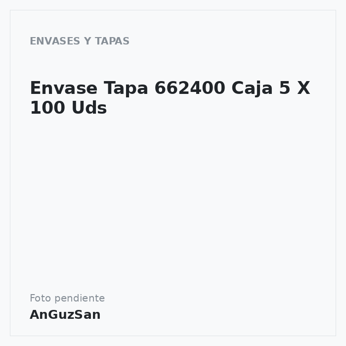 Envase Tapa 662400 Caja 5 X 100 Uds
