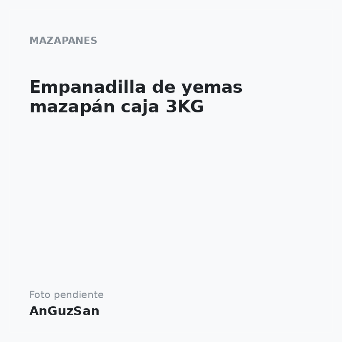 Empanadilla de yemas mazapán caja 3KG