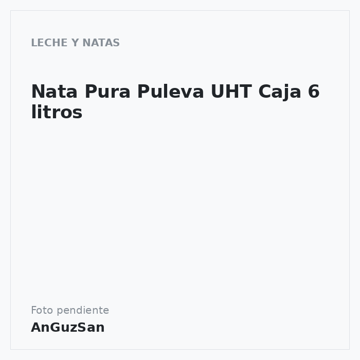 Nata Pura Puleva UHT  Caja 6 litros
