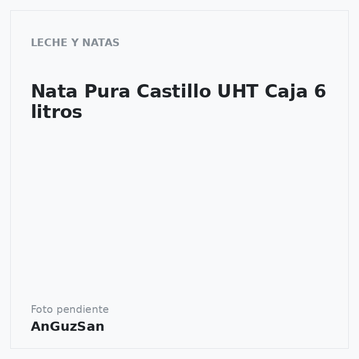 Nata Pura Castillo UHT Caja 6 litros