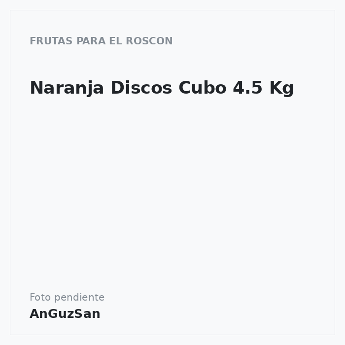 Naranja Discos Cubo 4.5 Kg