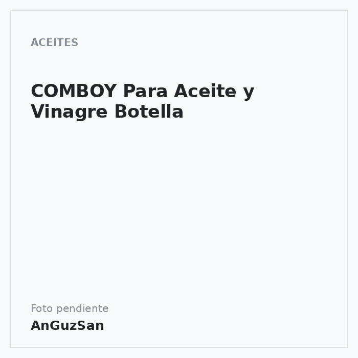 COMBOY Para Aceite y Vinagre Botella 