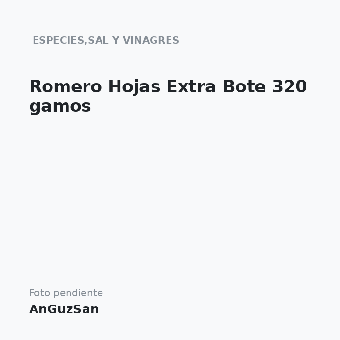 Romero Hojas Extra Bote 320 gamos