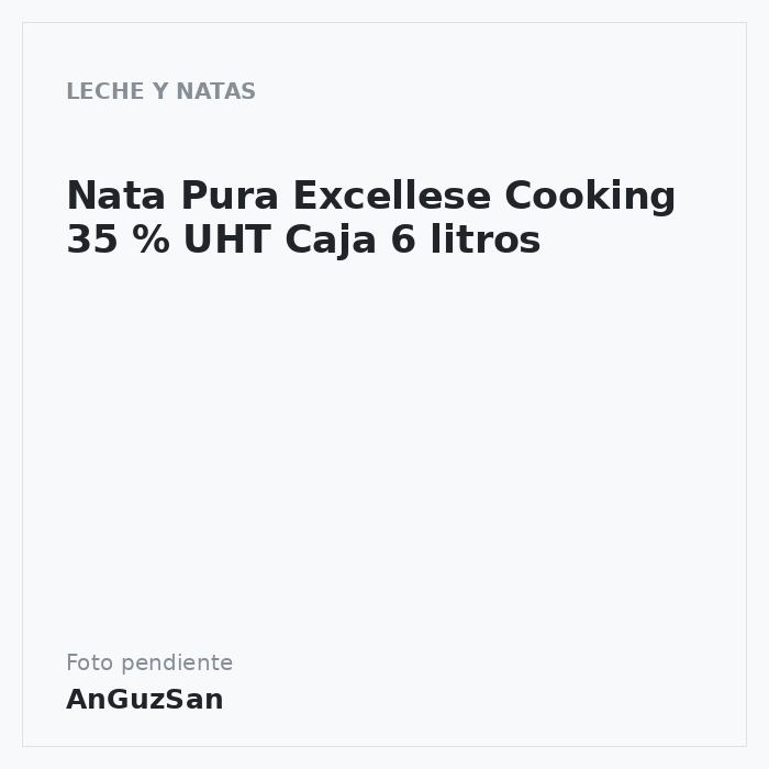 Nata Pura Excellese Cooking 35 % UHT Caja 6 litros