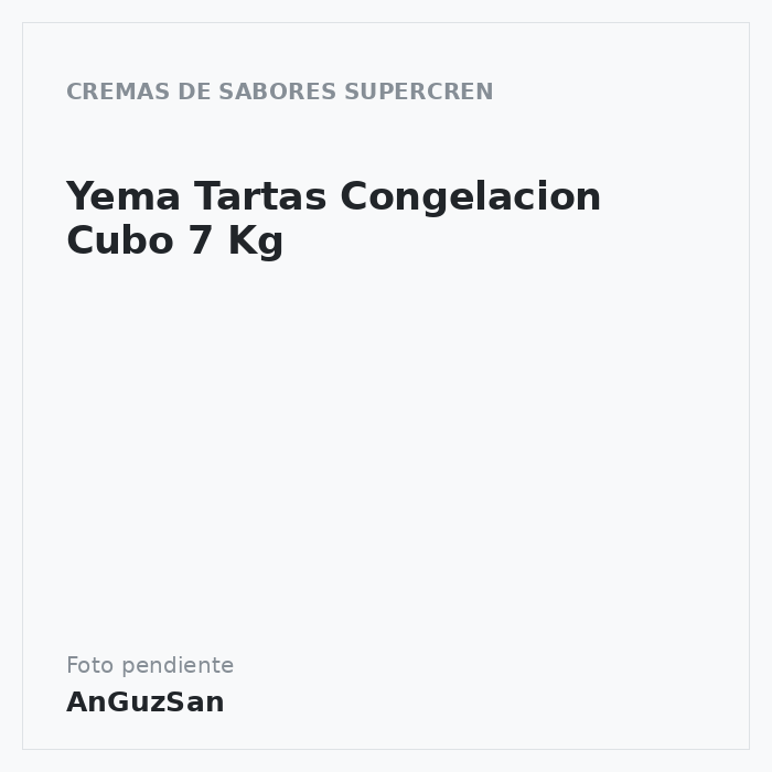 Yema Tartas Congelacion Cubo 7 Kg