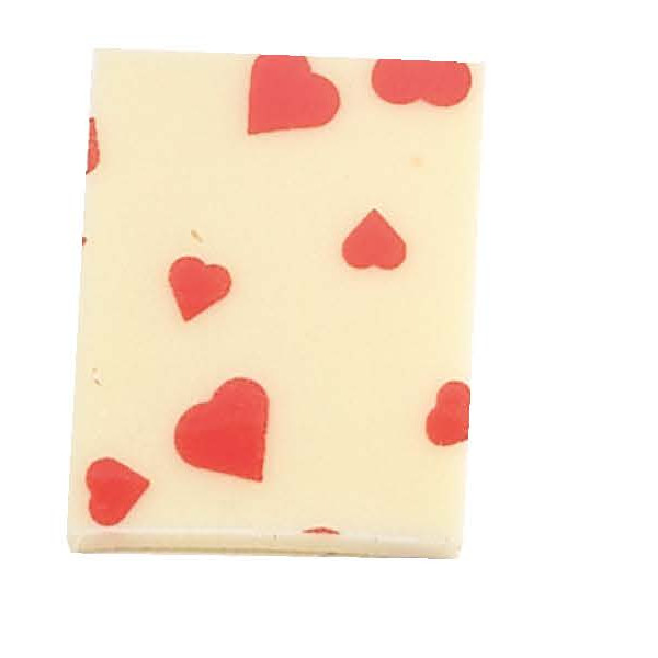 Placa Corazones Chocolate Blanco