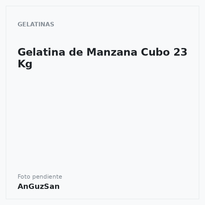 Gelatina de Manzana Cubo 23 Kg