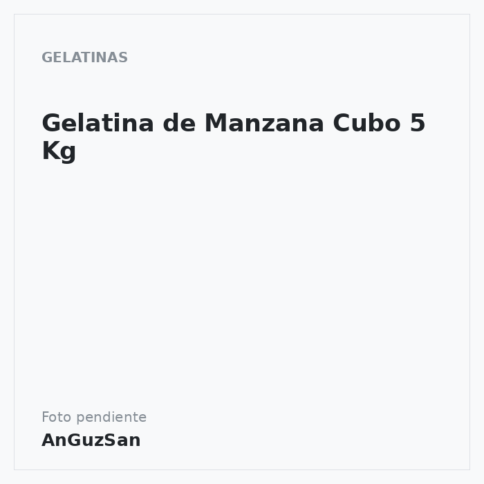 Gelatina de Manzana Cubo 5 Kg