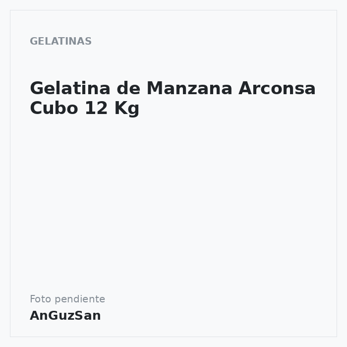 Gelatina de Manzana Arconsa Cubo 12 Kg