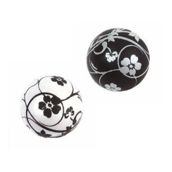 Esfera Estampada Flores Chocolate Blanco o Negro