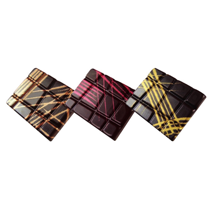 Placas Metalizadas Chocolate Negro Rayadas