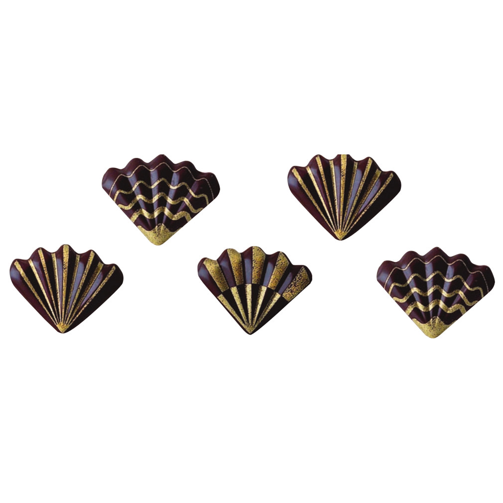 Abanico Metalizado Chocolate Negro