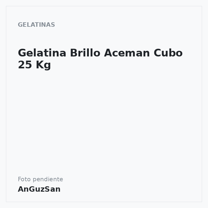 Gelatina Brillo Aceman Cubo 25 Kg