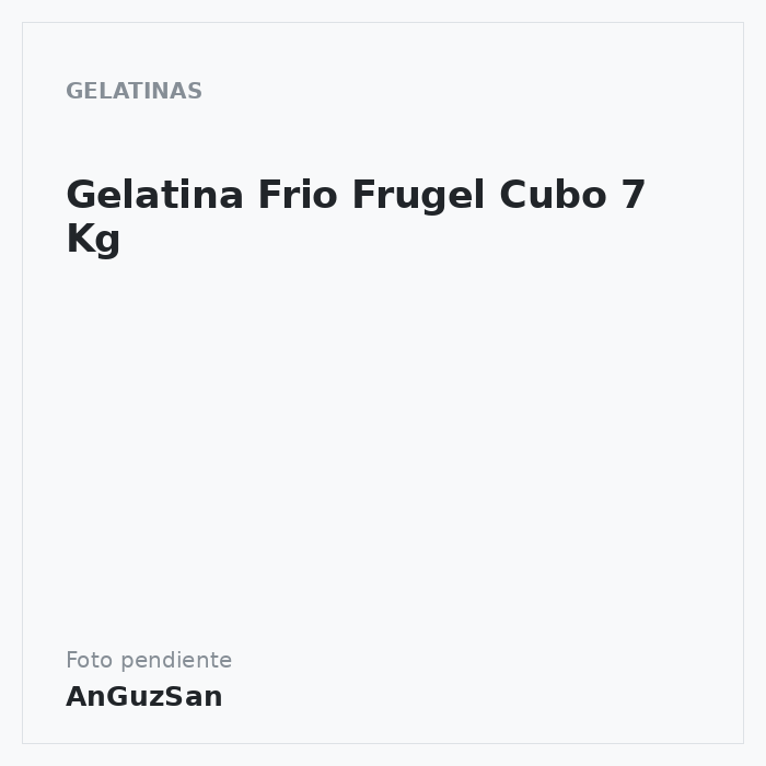 Gelatina Frio Frugel Cubo 7 Kg