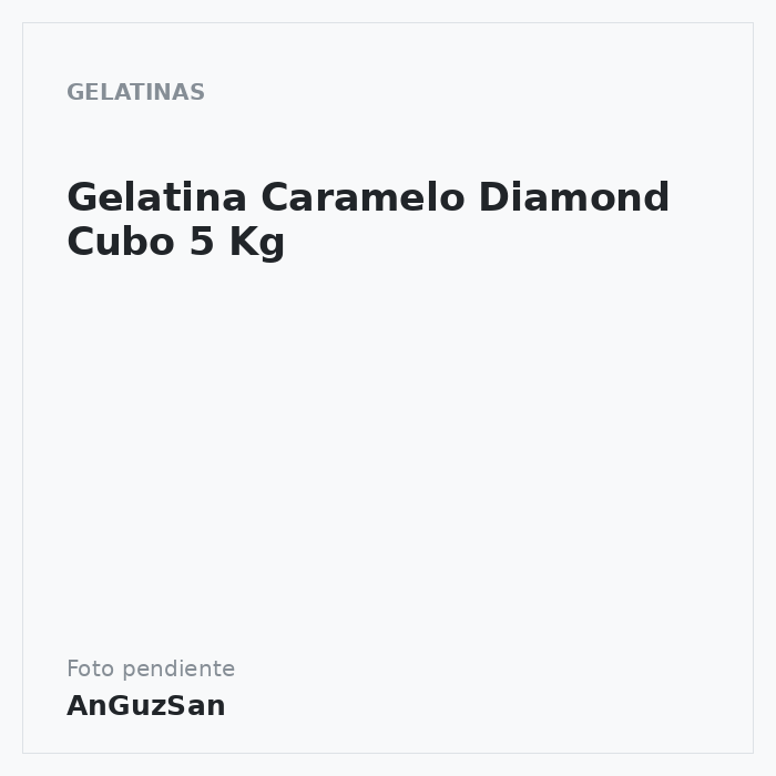 Gelatina Caramelo Diamond Cubo 5 Kg