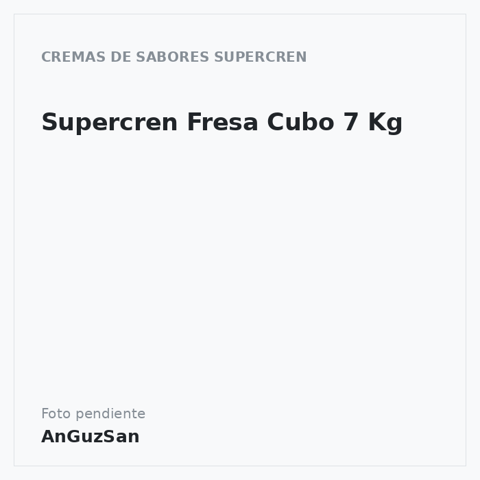 Supercren Fresa Cubo 7 Kg