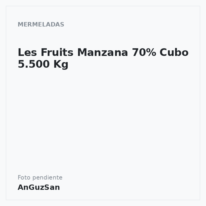 Les Fruits Manzana 70% Cubo 5.500 Kg