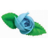 Rosa 2 Hojas Azul