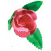 Rosa nº 7 con Hojas Rosa