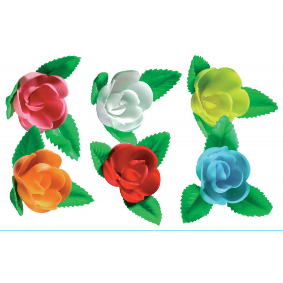 Rosa N-7 Con Hoja Surtida    