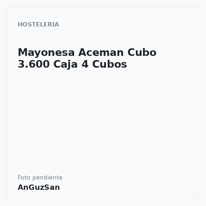 Mayonesa Aceman Cubo 3.600 Caja 4 Cubos