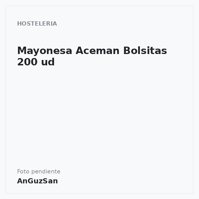 Mayonesa Aceman Bolsitas 200 ud