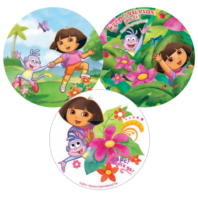 Discos De Oblea 22 Cms Dora Exploradora