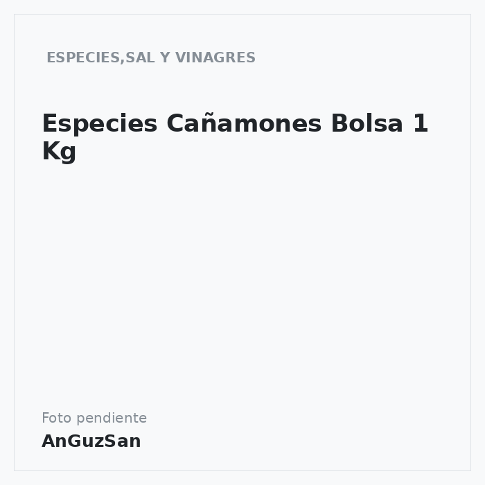 Especies Cañamones Bolsa 1 Kg