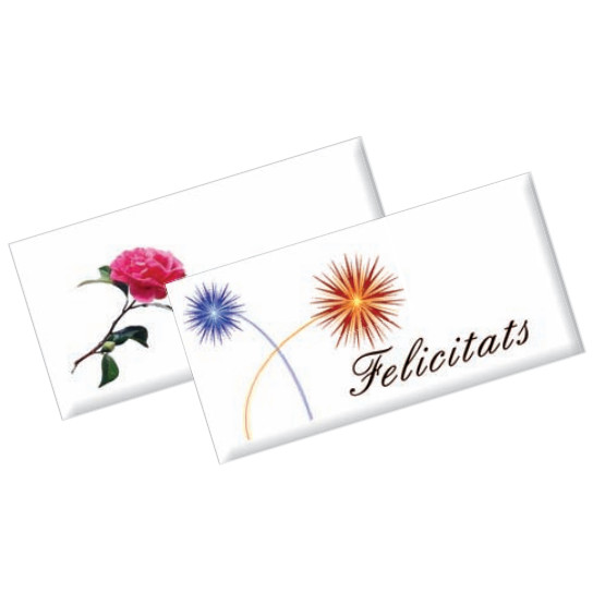 Letrero Oblea Felicitats 10x5 Cm    