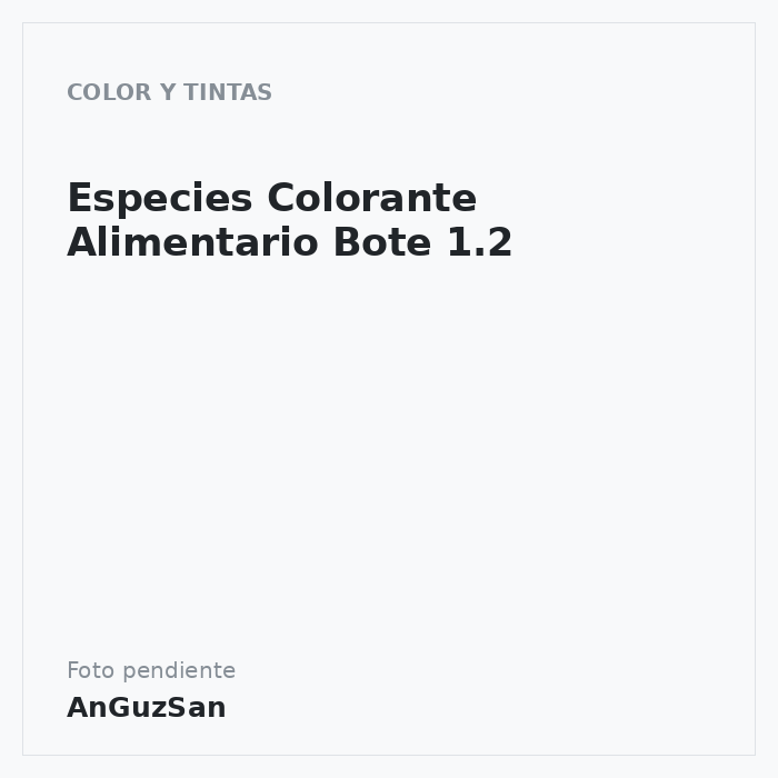 Especies Colorante Alimentario Bote 1.2
