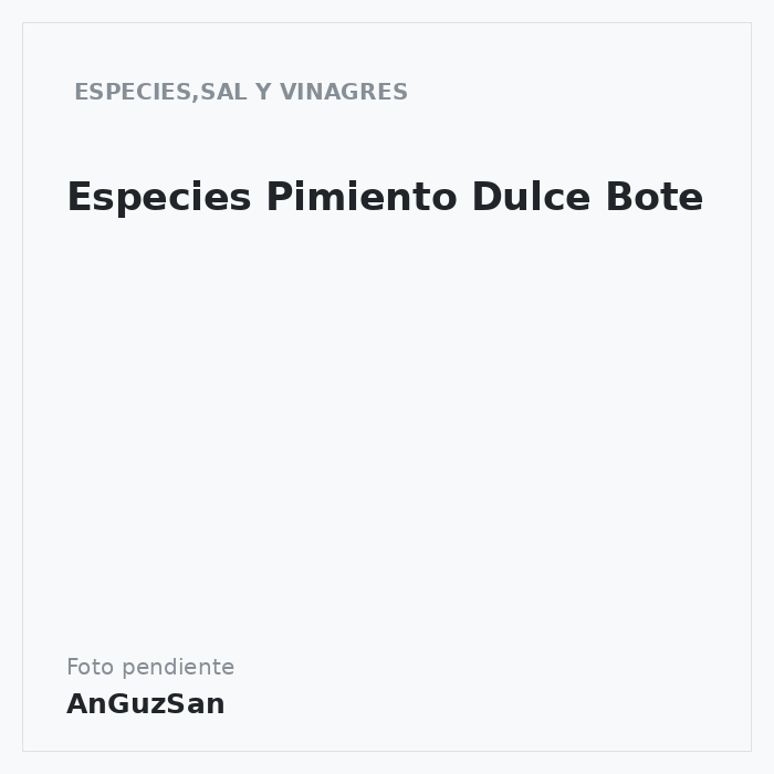 Especies Pimiento Dulce Bote 