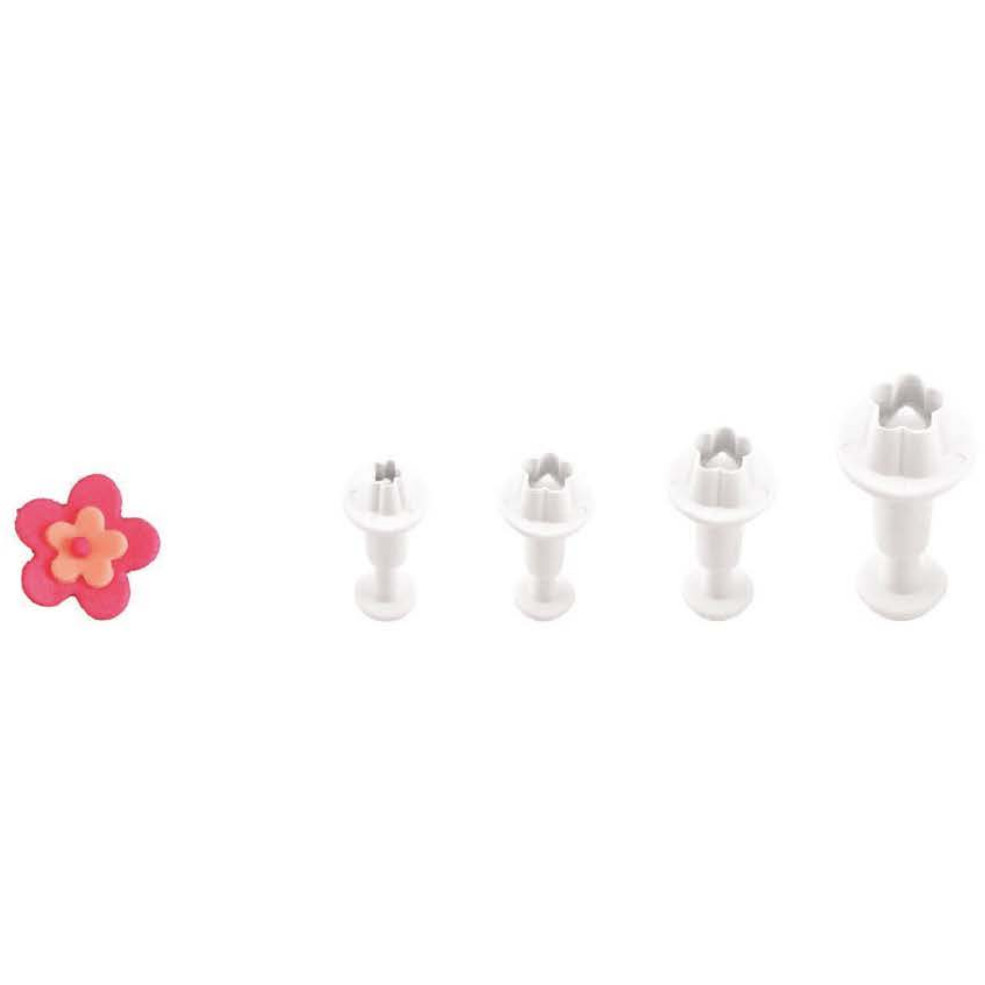 Set 4  Cortantes Flor 5 Pétalos 