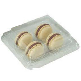 Caja 4 Macarons Transparente