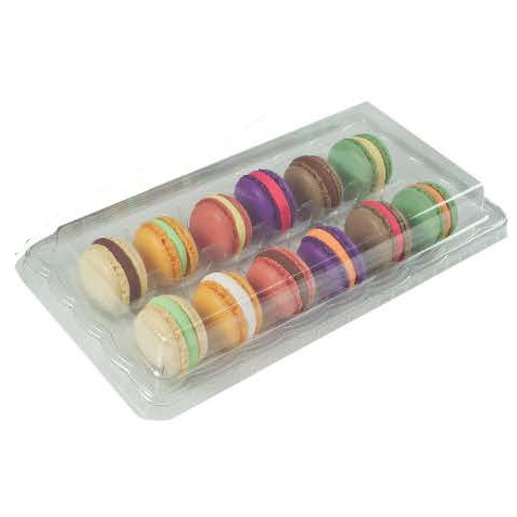 Caja 12 Macarons Transparente