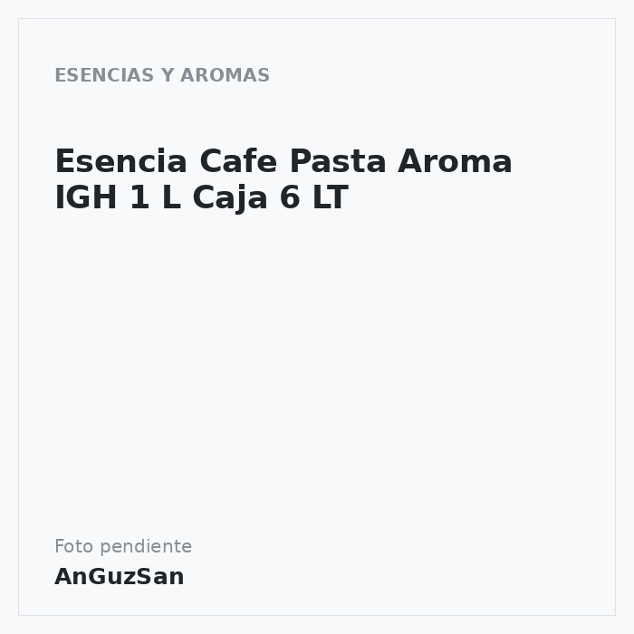 Esencia Cafe Pasta Aroma IGH 1 L Caja 6 LT
