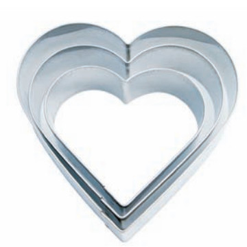 Set 3 Cortantes Corazones