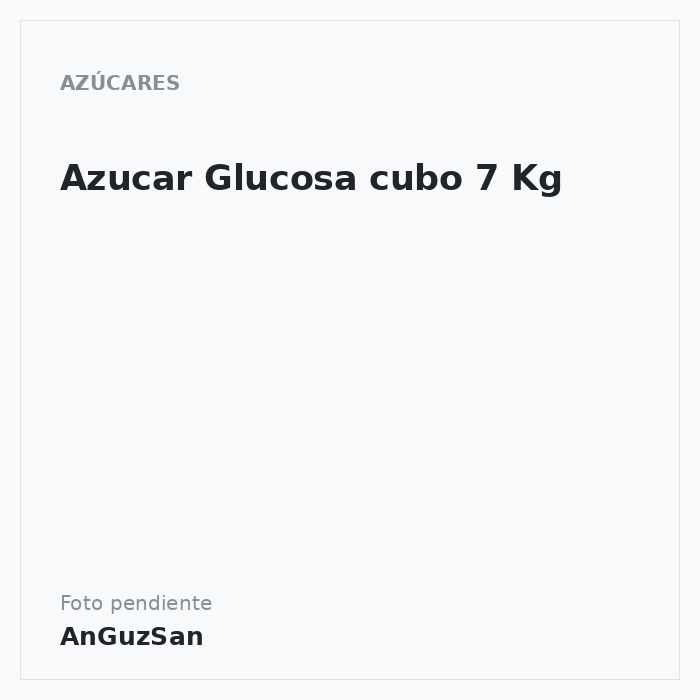 Azucar Glucosa cubo 7 Kg