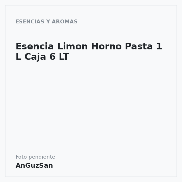 Esencia Limon Horno Pasta 1 L Caja 6 LT