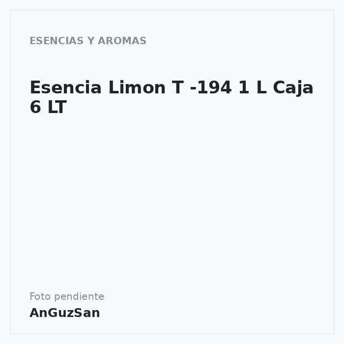 Esencia Limon T -194 1 L Caja 6 LT