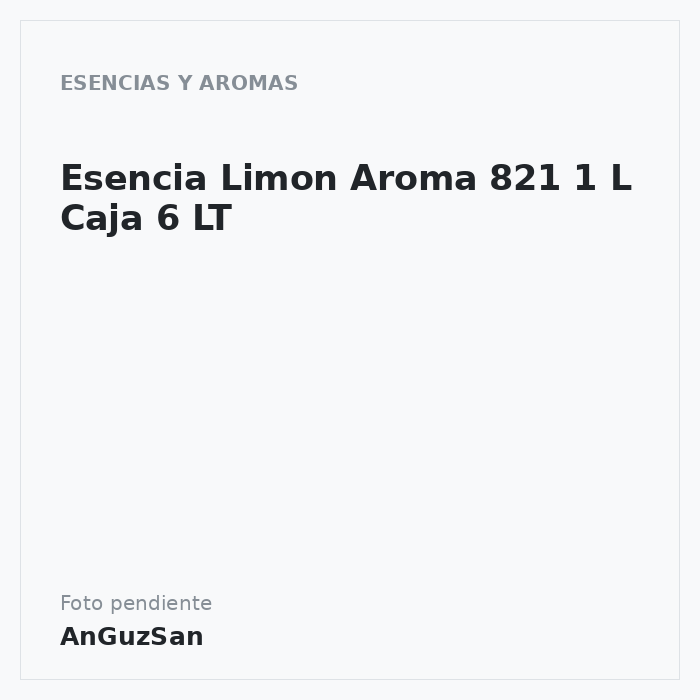 Esencia Limon Aroma 821 1 L Caja 6 LT