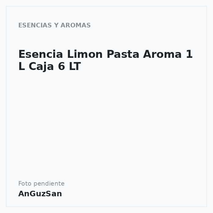Esencia Limon Pasta Aroma 1 L Caja 6 LT