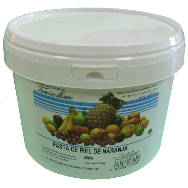 Esencia Naranja Ralladura Pasta Cubo 5,8Kg Caja 4 uds