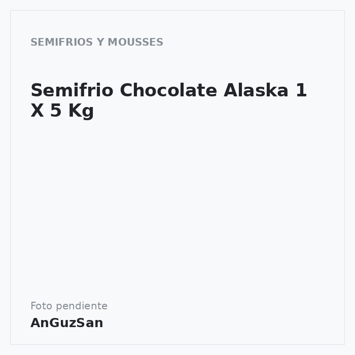 Semifrio Chocolate Alaska 1 X 5 Kg